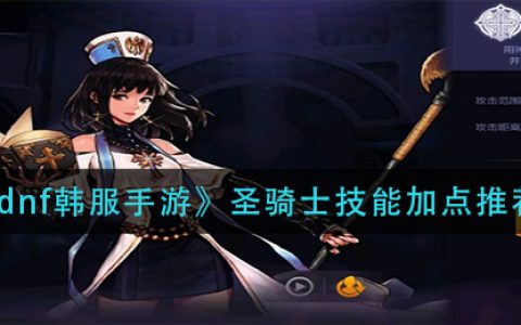 DNF纯辅助圣骑士加点攻略:最大化支援能力-DNF纯辅助圣骑士最佳加点方案解析